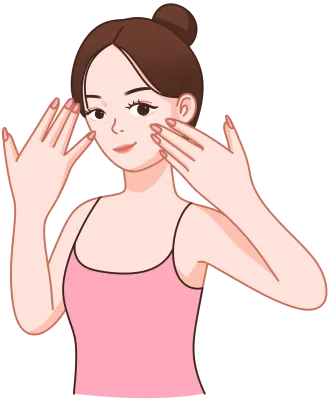 네일 자랑하는 여자