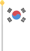 게양한 태극기