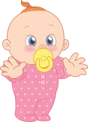 baby boy cartoon style illustration