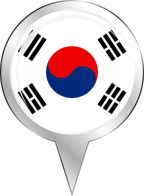 위치 아이콘 속의 태극기