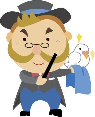 hand drawn magician