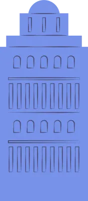 city building in an retro style