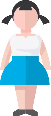 하늘색 치마 입은 여자