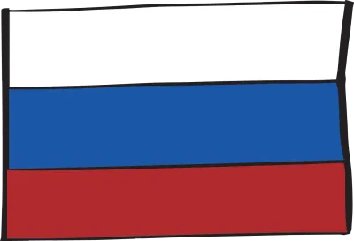 hand drawn russia flag
