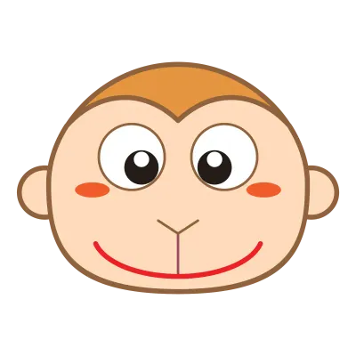 cute monkey head