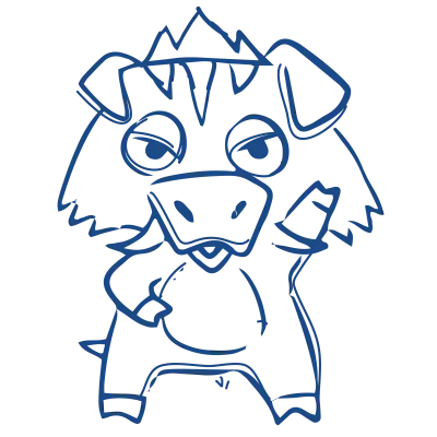 hand drawn wild boar