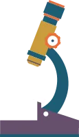 여러가지 색의 현미경