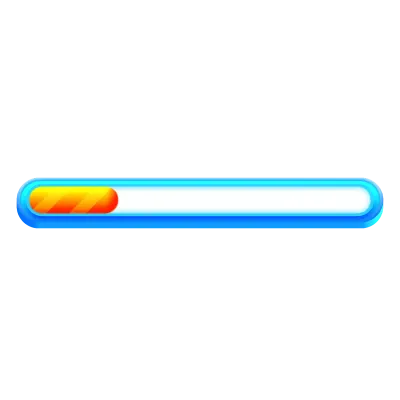 Loading bar one quarter game asset 2D icon transparent background