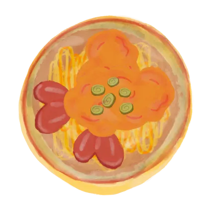Noodle Tempura Ramen Hand Drawn01