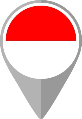 Indonesia Flag on Location Pin