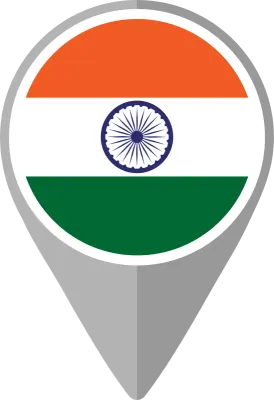 India Flag on Location Pin