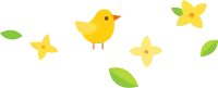 작은 병아리와 개나리