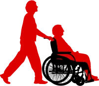 단순한 휠체어 일러스트