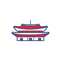 한국적인 건물 아이콘