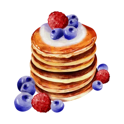 Pancakes watercolor-2