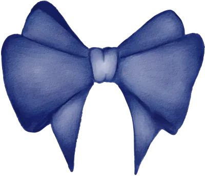 blue bow ribbon watercolor decorate