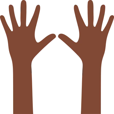 Brown Skintone Hands in the Air Illustration