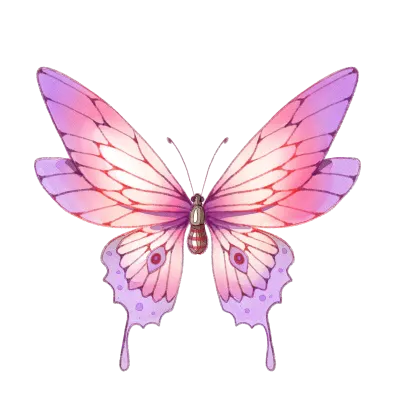Purple watercolor butterfly