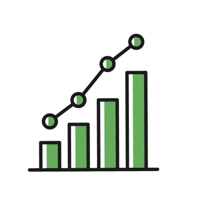 bar price chart diagram financial stock price icon bullish bearish market in minimal color design