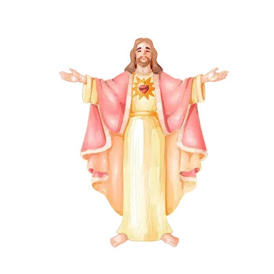 jesus christ watercolor illustration