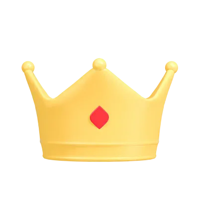 Crown king 3D icon