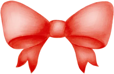 red bow ribbon watercolor decorate