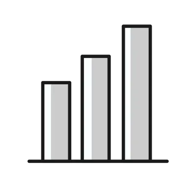 set of bar price chart diagram financial stock price icon bullish bearish market in minimal mono des