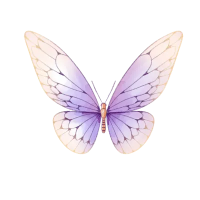 Purple watercolor butterfly
