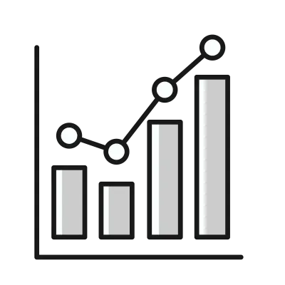 set of bar price chart diagram financial stock price icon bullish bearish market in minimal mono des