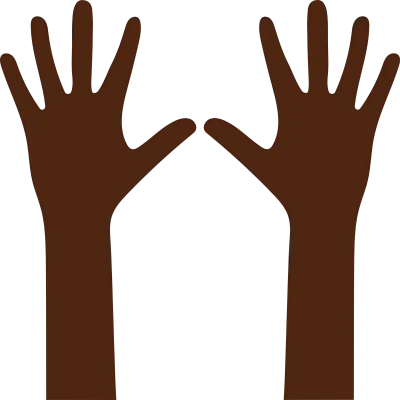 Black Skintone Hands in the Air Illustration