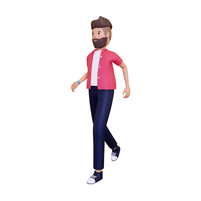 3d Walking man illustration