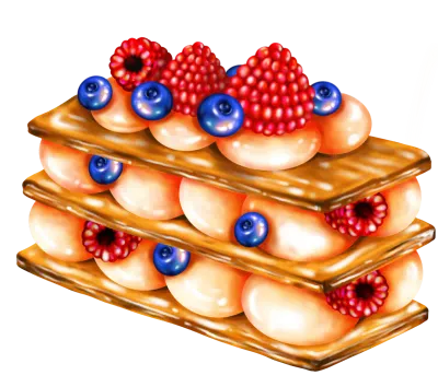 Berries Mille-Feuille Dreamy Dessert