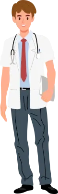 Medical doctor or therapist character