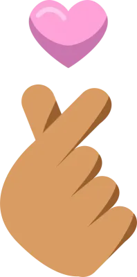 Cute Finger Love Emoji Gesture
