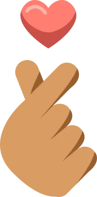 Cute Finger Love Emoji Gesture