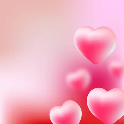 valentine love and heart gradient background