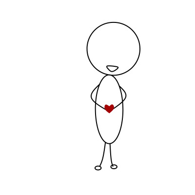 Cute character with love