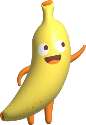 Banana 3D Cartoon Character