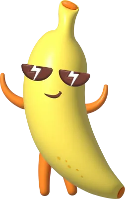 Banana 3D Cartoon Character