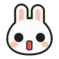 놀란 토끼 이모티콘