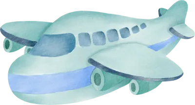 watercolor airplane