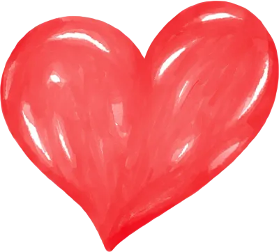 Heart shape watercolor for decorating and designing a Valentine's Day theme
