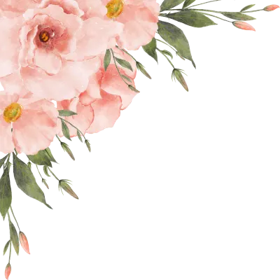 Watercolor Peach Flower