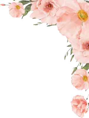 Watercolor Peach Flower