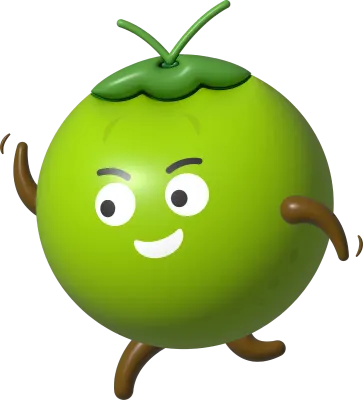 Coconut Cartoon Character