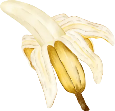 watercolor banana