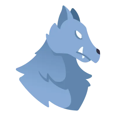 Werewolves flat illustration