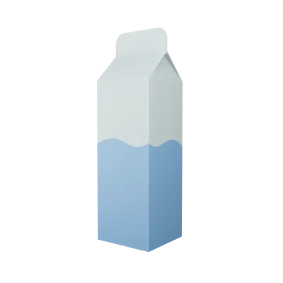 3d milk box illustration