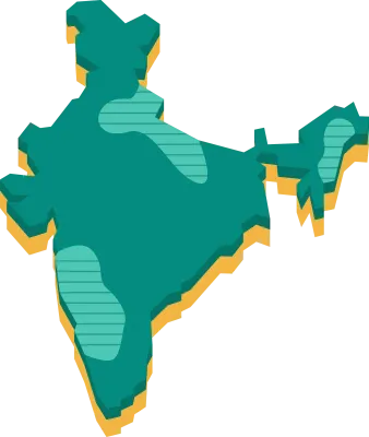 3d map of India.