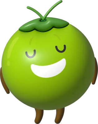Coconut Cartoon Character